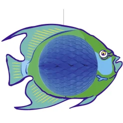 DecoWoerner Tropischer Diskus-Dekofisch 40 Cm grün