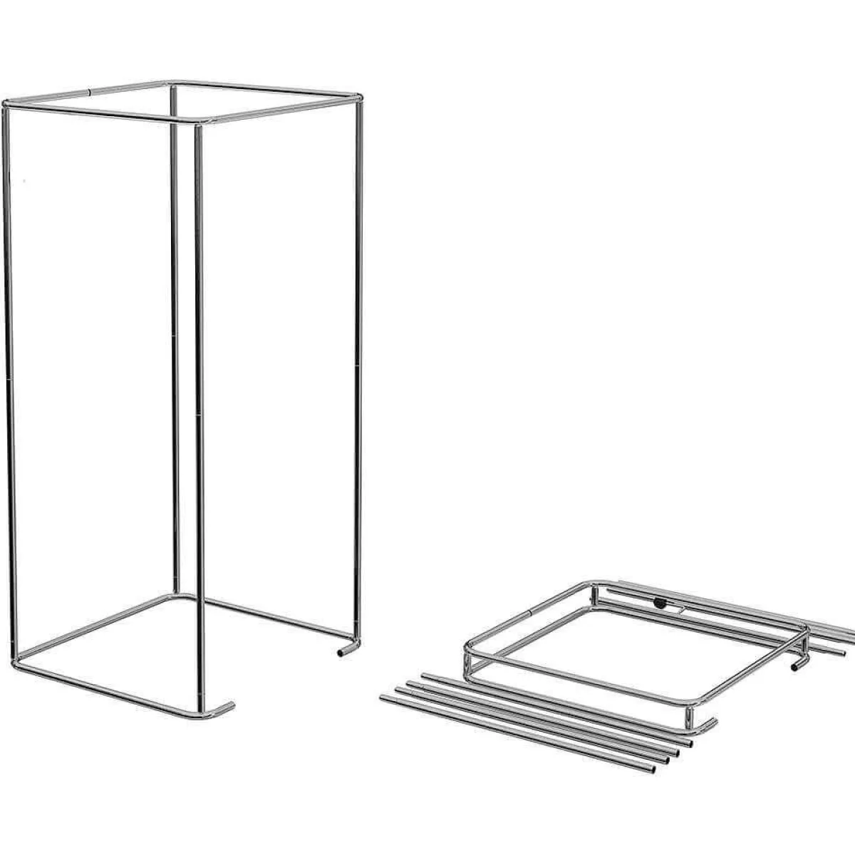 Clearance DecoWoerner Umkleidekabine Selbststehend, 200 Cm Hoch silber