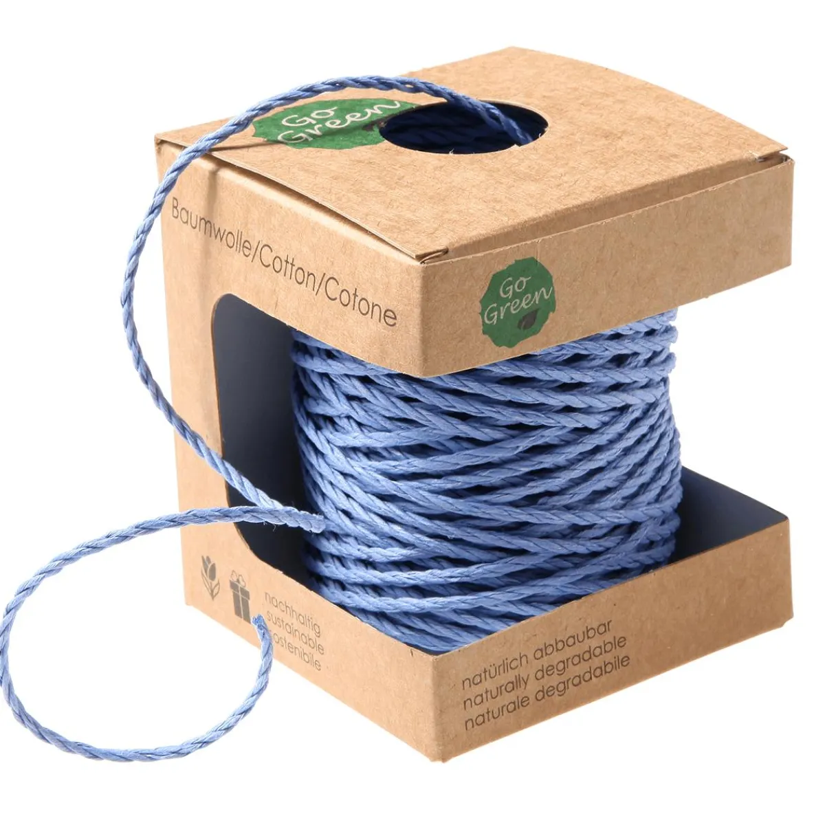 Online DecoWoerner Umweltfreundliche Baumwollkordel 3 Mm 30 M Hell blau