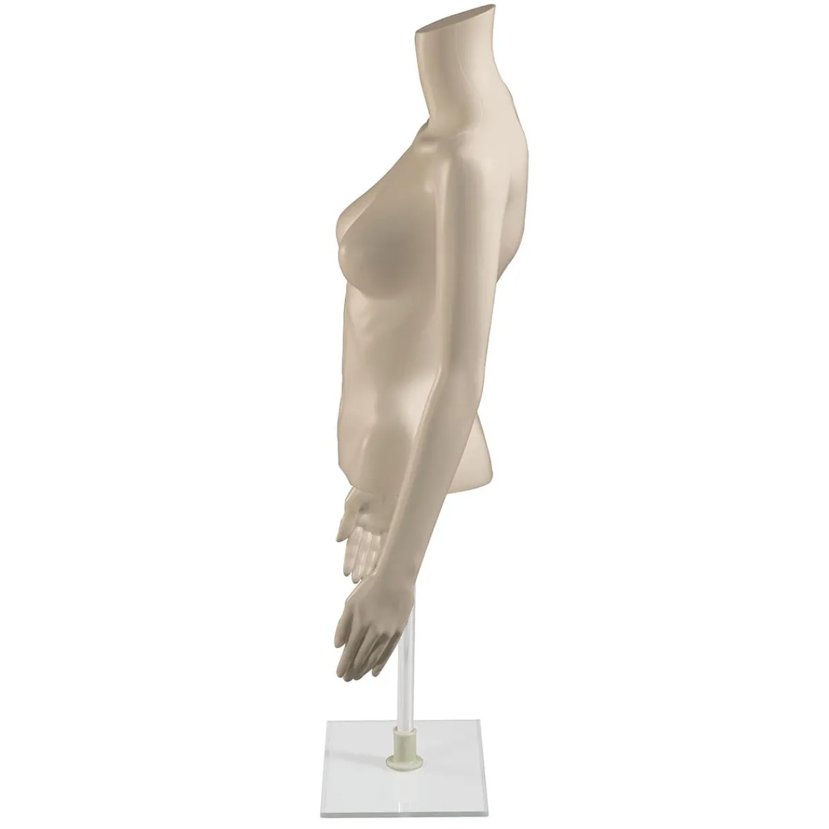 Hot DecoWoerner Umweltfreundlicher PE Damen-Torso, Hautfarbe Beige