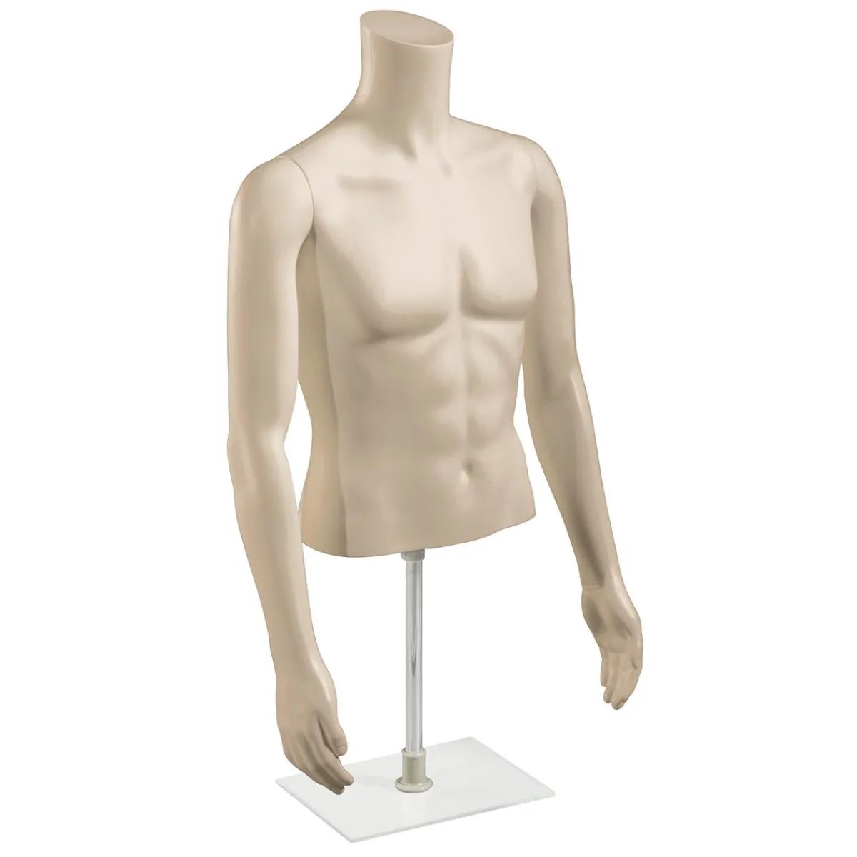 Outlet DecoWoerner Umweltfreundlicher PE Herren-Torso, Hautfarben Beige