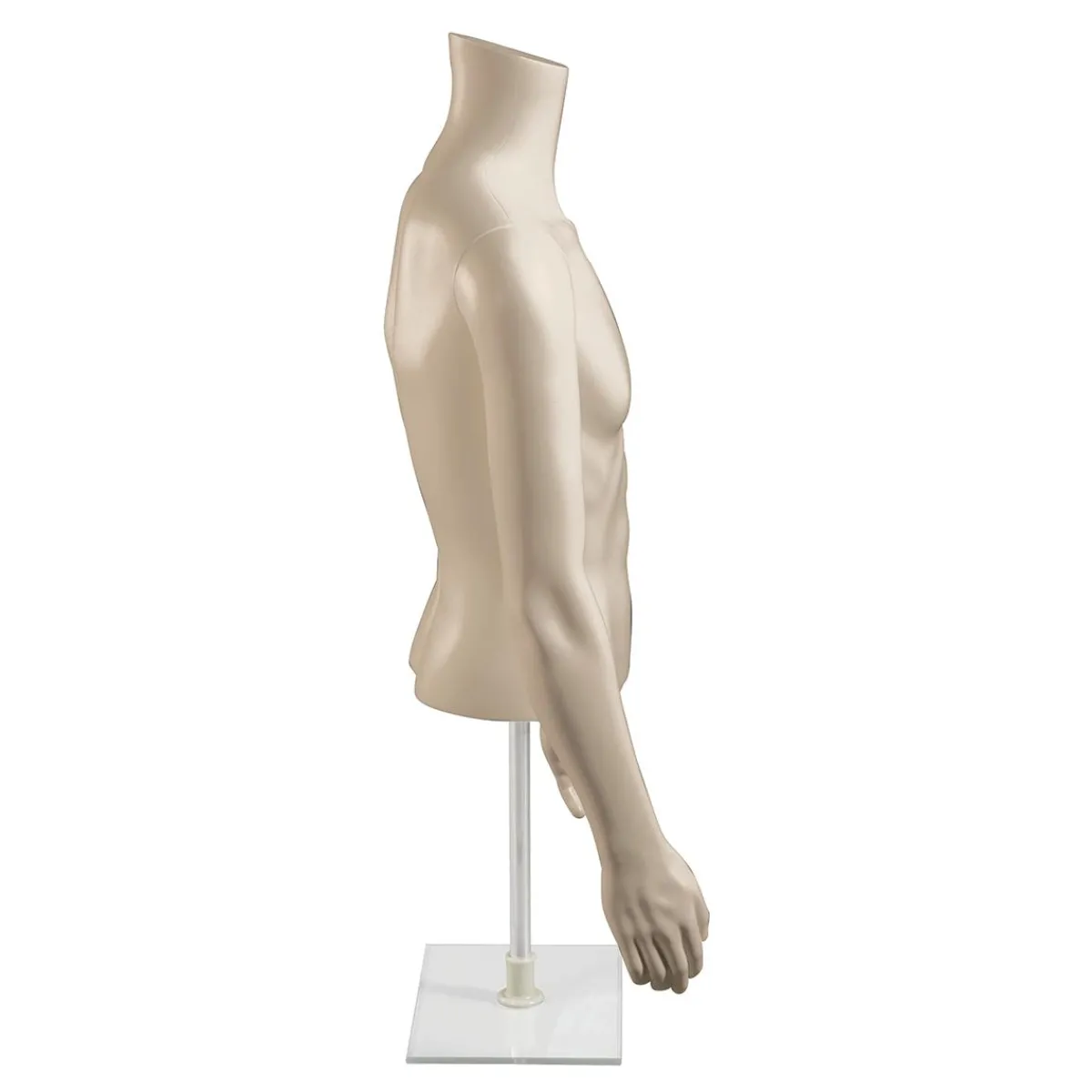 Outlet DecoWoerner Umweltfreundlicher PE Herren-Torso, Hautfarben Beige