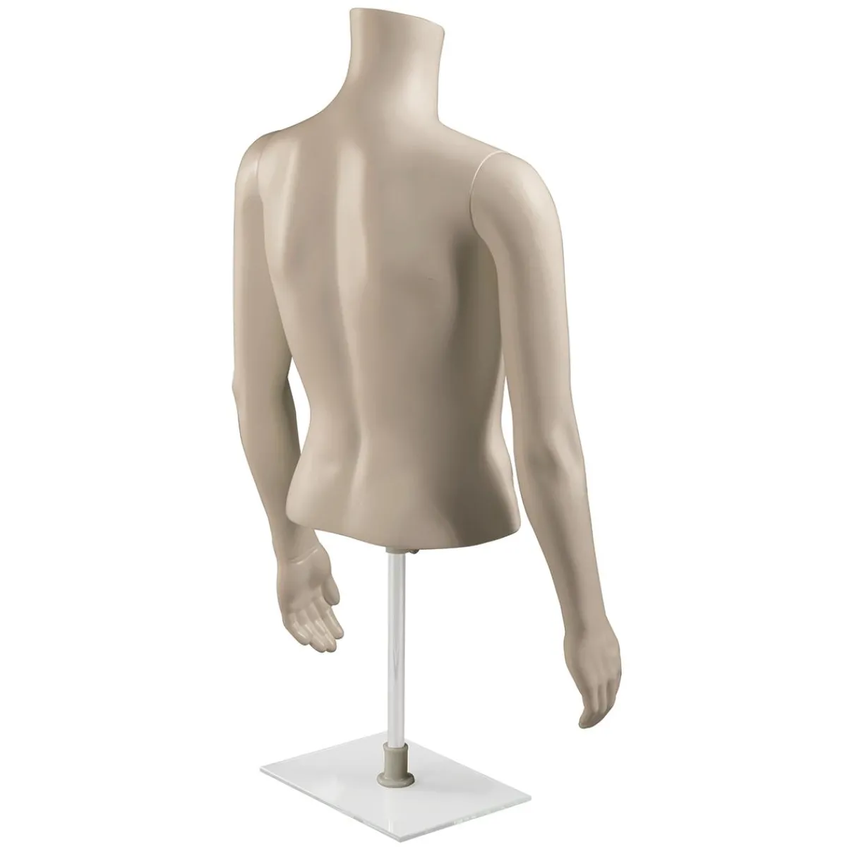 Outlet DecoWoerner Umweltfreundlicher PE Herren-Torso, Hautfarben Beige