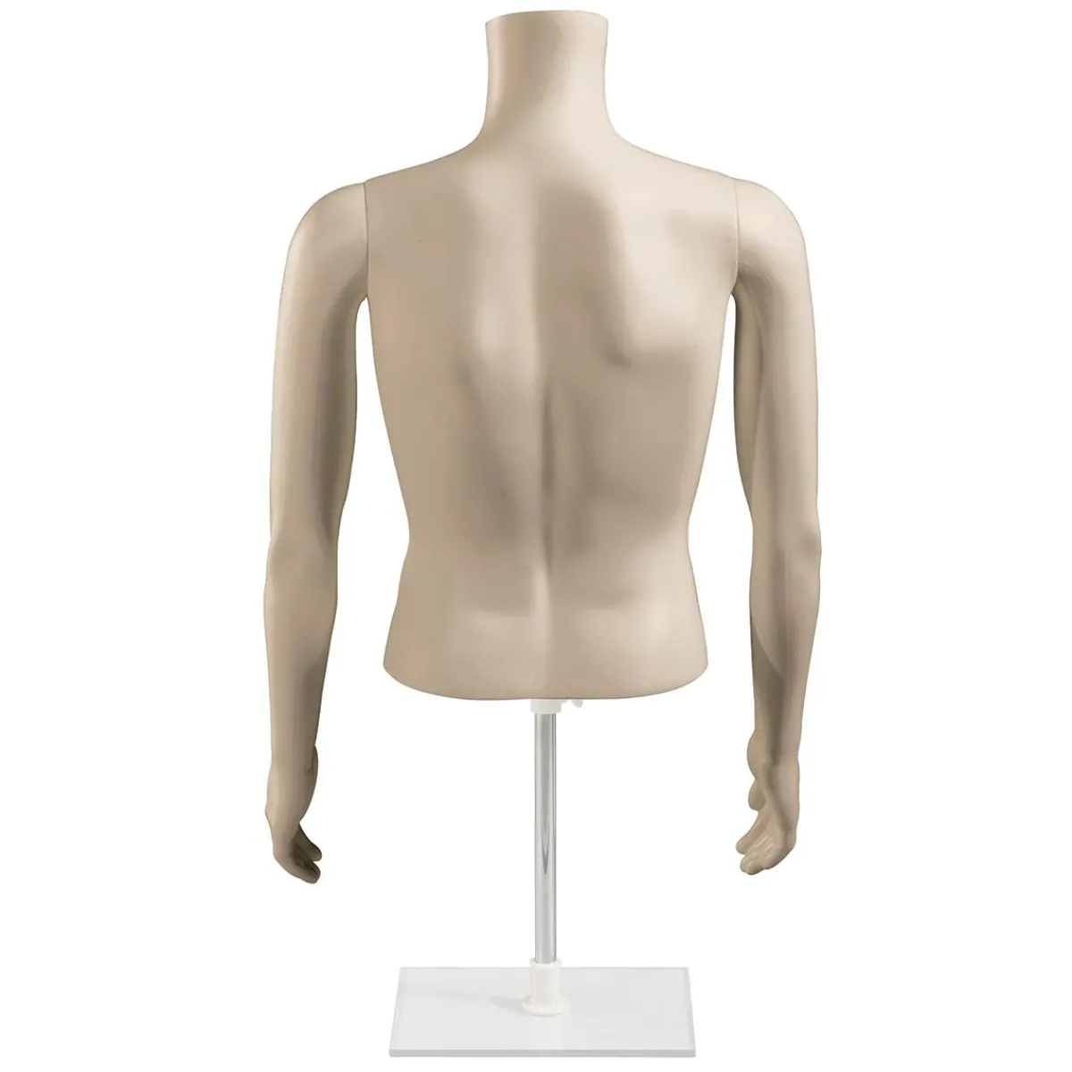 Outlet DecoWoerner Umweltfreundlicher PE Herren-Torso, Hautfarben Beige