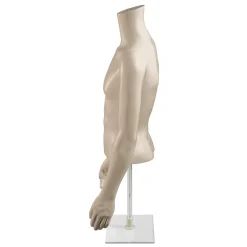 Outlet DecoWoerner Umweltfreundlicher PE Herren-Torso, Hautfarben Beige