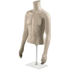 Outlet DecoWoerner Umweltfreundlicher PE Herren-Torso, Hautfarben Beige