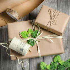 Online DecoWoerner Umweltfreundliches Raffia-Band Aus Abbaubarem Material 7 Mm 150 M Creme weiß