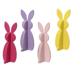Hot DecoWoerner Vierer-Set Filz-Osterhasen, 40 Cm Hoch mehrfarbig