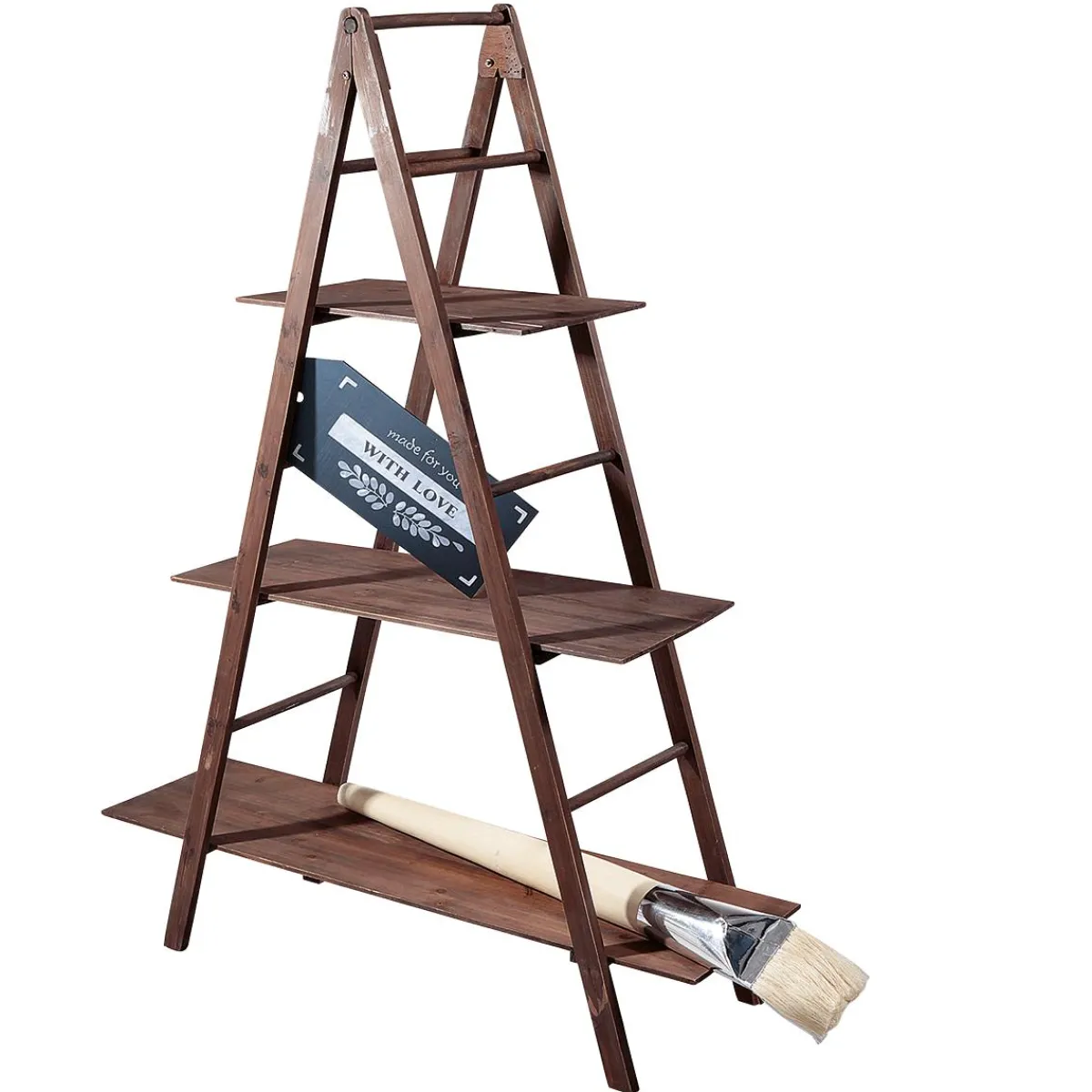 Sale DecoWoerner Vintage Leiter-Regal , 150 Cm Hoch braun