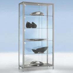 New DecoWoerner Vitrine M. Beleuchtung 186 X 100 X 40 Cm transparent