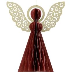 Hot DecoWoerner Wabenpapier Deluxe Engel 40 Cm rot