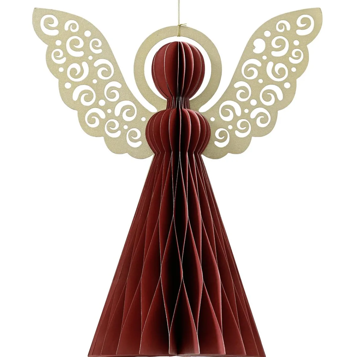 Hot DecoWoerner Wabenpapier Deluxe Engel 40 Cm rot