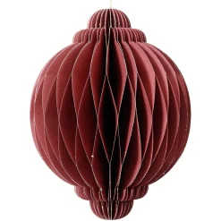 Best DecoWoerner Wabenpapier Deluxe Hängeornament Rund 11,3 Cm Ø rot