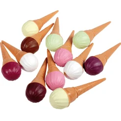 Discount DecoWoerner Waffeleis Bunt Gemischt Lebensmittel-Attrappe, 12 Stück mehrfarbig