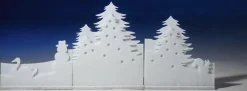 Hot DecoWoerner Wald-Silhouette Aus Watte 150 Cm Breit weiß