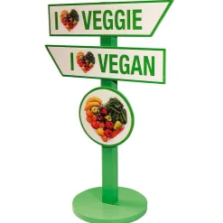 Clearance DecoWoerner Wegweiser "Veggie & Vegan" 80 Cm Hoch grün