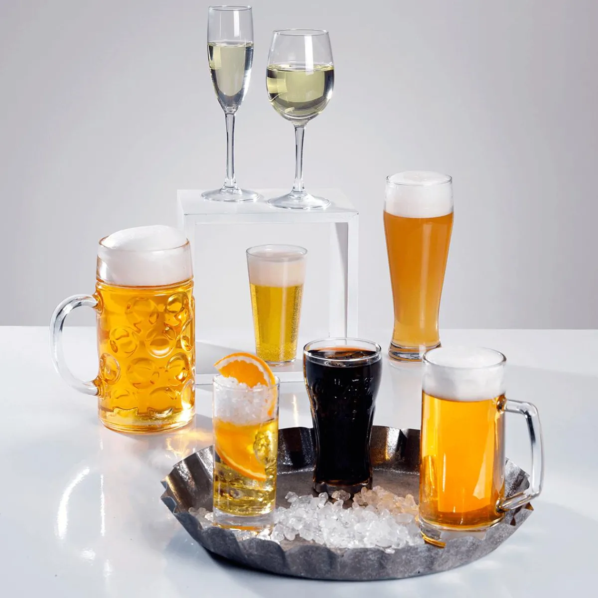 DecoWoerner Weißbier Lebensmittel-Attrappe 0,5 L orange