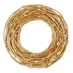 Clearance DecoWoerner Weiden-Ast-Türkranz Lackiert 40 Cm gold