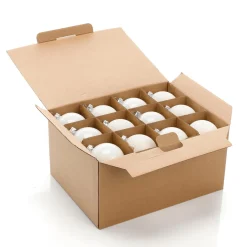 Hot DecoWoerner e Weihnachtskugeln Aus Glas 6 Cm Ø – 20 Stück weiß