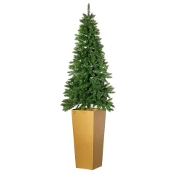 Clearance DecoWoerner Weihnachtbaumständer Vase, 90 Cm Hoch gold