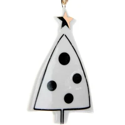 Discount DecoWoerner WeihnachtsanhängerTannen, 3 Stück weiß