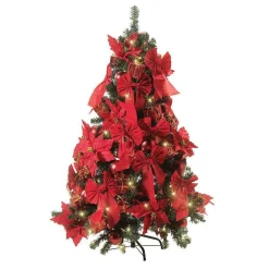 DecoWoerner Weihnachtsbaum Geschmückt Mit LED, 150 Cm mehrfarbig