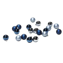 Outlet DecoWoerner Weihnachtskugel Aus Glas 6 Cm, Steinblau, 10 Stück mehrfarbig