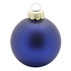 Online DecoWoerner Weihnachtskugel Aus Glas Mit 3 Verschiedenen Oberflächen Dunkel blau