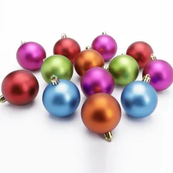 Discount DecoWoerner Weihnachtskugel Aus Kunststoff Bunt Gemischt mehrfarbig