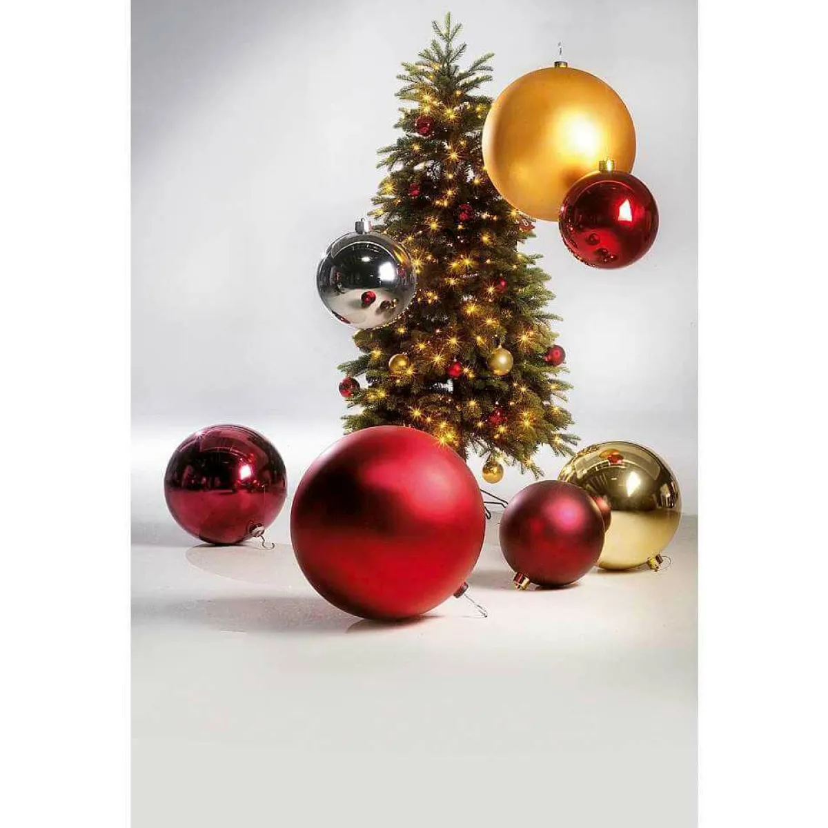 Clearance DecoWoerner Weihnachtskugel XXL Matt, 30 Cm rot