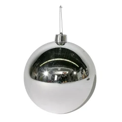 Best DecoWoerner Weihnachtskugel XXL Glänzend, 30 Cm silber