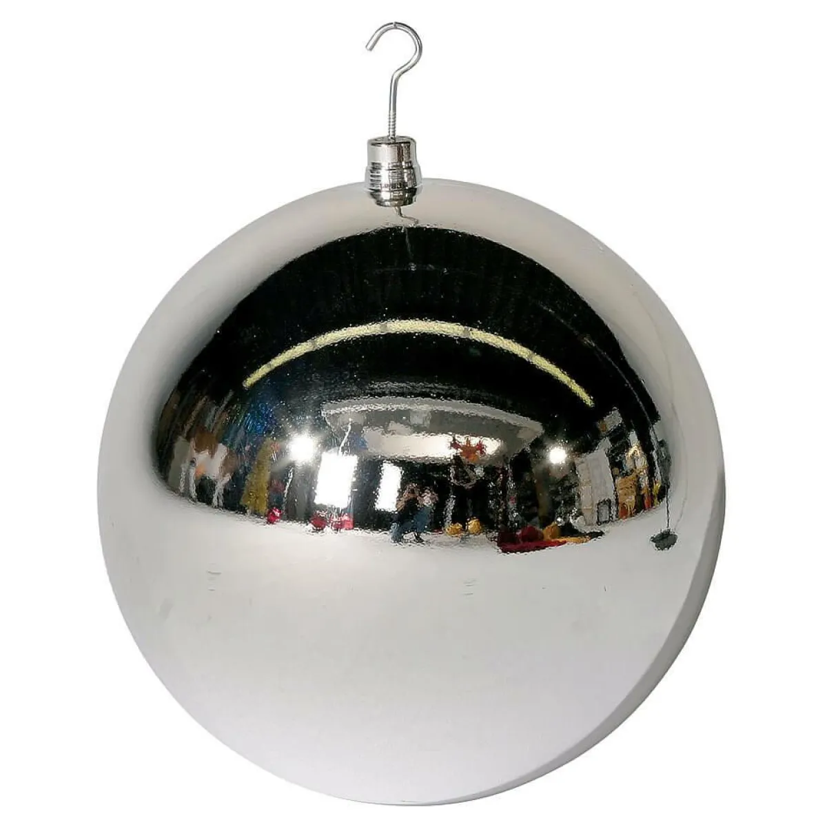 Best DecoWoerner Weihnachtskugel XXL Glänzend, 50 Cm silber