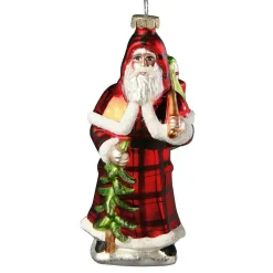 Outlet DecoWoerner Weihnachtskugelhänger "Weihnachtsmann" 12,5 Cm rot