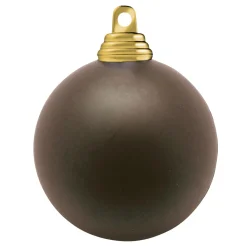 New DecoWoerner Weihnachtskugeln Aus Schwer Entflammbarem Kunststoff Mokka Matt braun