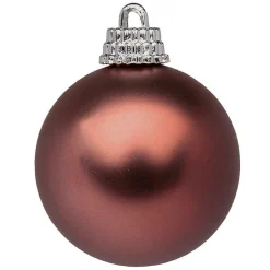 Clearance DecoWoerner Weihnachtskugeln Matt, Pack à 24 Stück violett