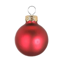 New DecoWoerner Weihnachtskugel-Set Aus Glas 9 Stück In Der Box rot