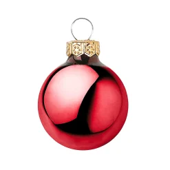New DecoWoerner Weihnachtskugel-Set Aus Glas 9 Stück In Der Box rot