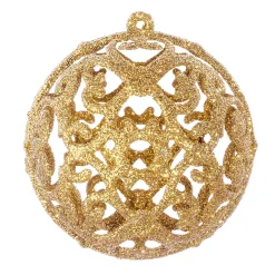New DecoWoerner Weihnachtskugel-Set Aus Kunststoff 100tlg. 3 – 6 Cm Ø gold