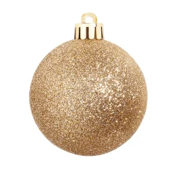 New DecoWoerner Weihnachtskugel-Set Aus Kunststoff 100tlg. 3 – 6 Cm Ø gold