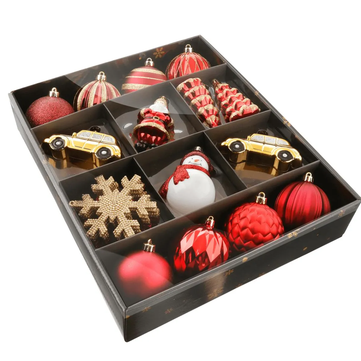 New DecoWoerner Weihnachtskugel-Set 25 Stück 8 Cm Ø rot