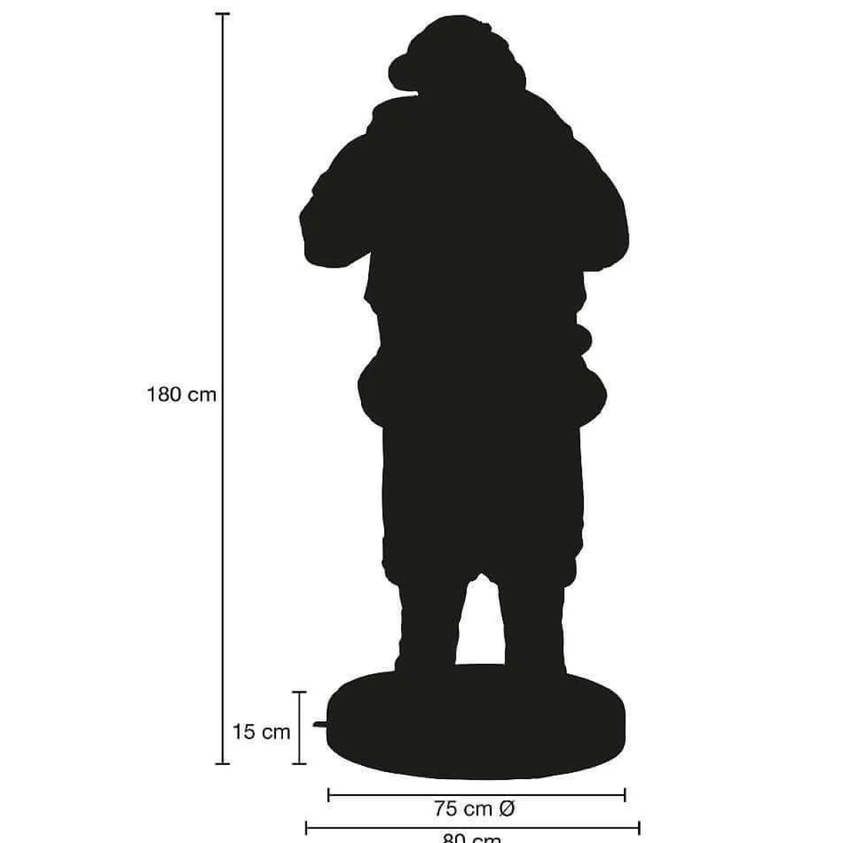 Outlet DecoWoerner Weihnachtsmann In Wunschfarbe 180 Cm