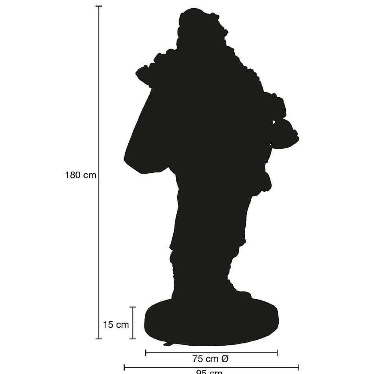 Outlet DecoWoerner Weihnachtsmann In Wunschfarbe 180 Cm