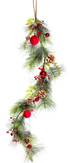 New DecoWoerner Weihnachtsranke 150 Cm mehrfarbig