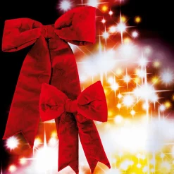 New DecoWoerner Weihnachts-Schleife Samt 110 Cm Lang rot