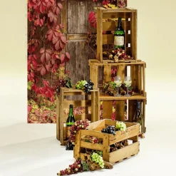 Sale DecoWoerner Weinkiste Original 46x31x25 Cm braun