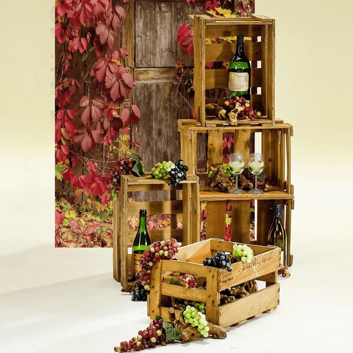 Sale DecoWoerner Weinkiste Original 46x31x25 Cm braun