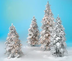Sale DecoWoerner Wintertanne, Beschneite Luvi-Kunsttanne Mit LED-Licht, 160 Cm weiß