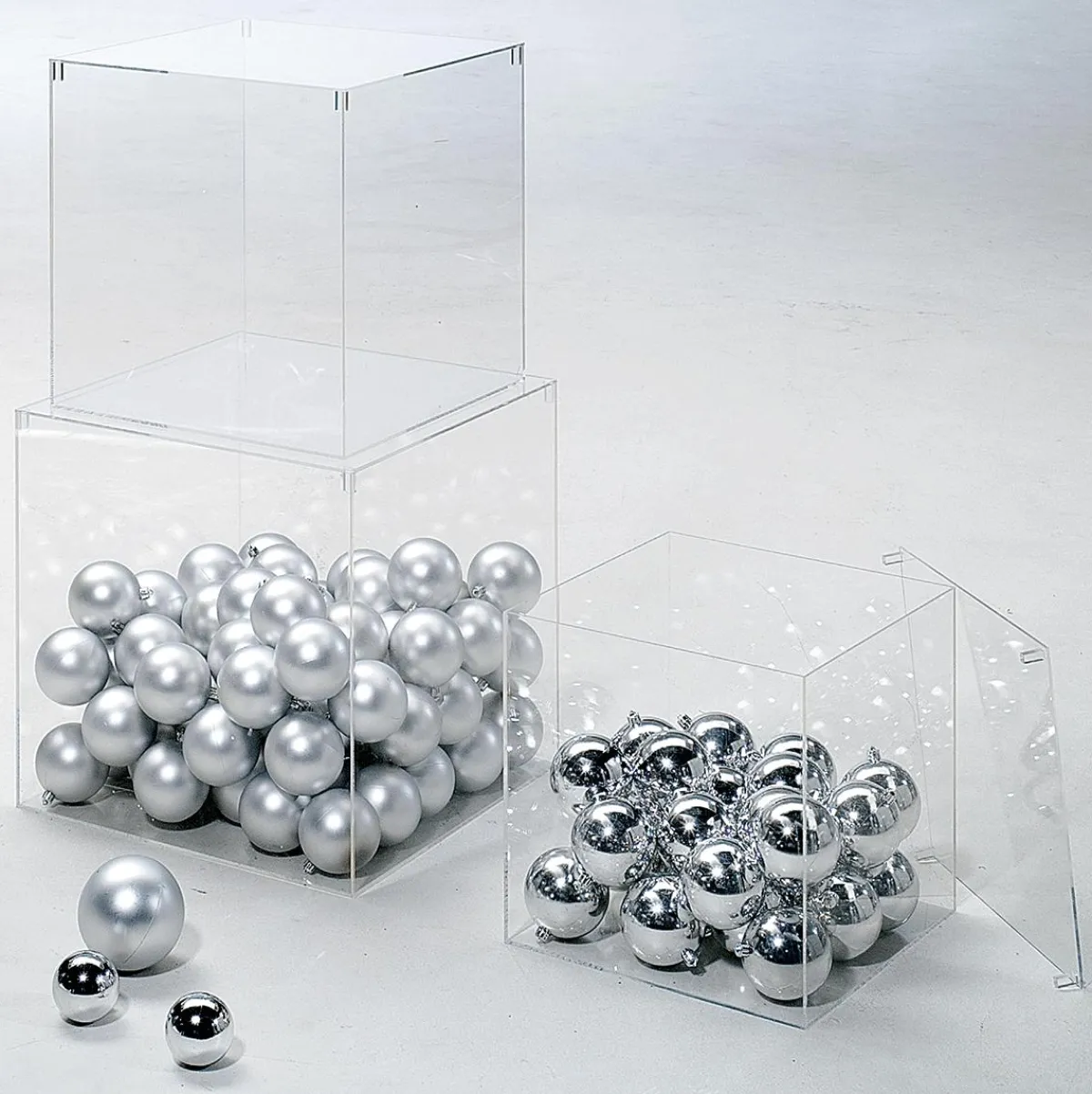 DecoWoerner Würfelbox Mit Deckel 40 X 40 Cm transparent