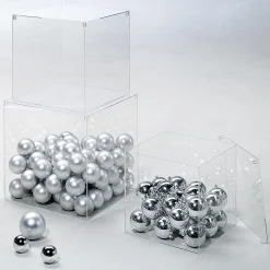 Clearance DecoWoerner Würfelbox Mit Deckel 30 X 30 Cm transparent