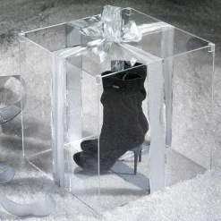 Clearance DecoWoerner Würfelbox Mit Deckel 30 X 30 Cm transparent